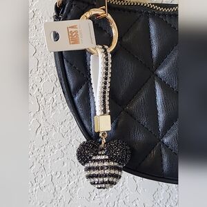 Mickey Mouse Black and Silver Keychain Charm